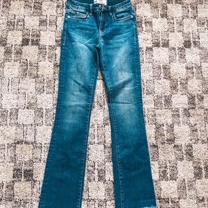 Free People Teal-Blue Flare Jeans